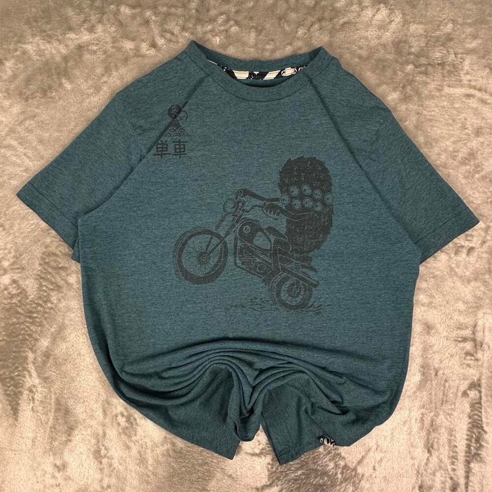 Shaun White Monster Motorcycle Graphic T-Shirt Men’s XL Teal Skate Tee